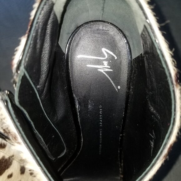 Size 42 Giuseppe Zanotti Lepard Heel-Less Wedge - Picture 16 of 16